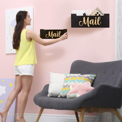 Wooden Mail Organizer Countertop