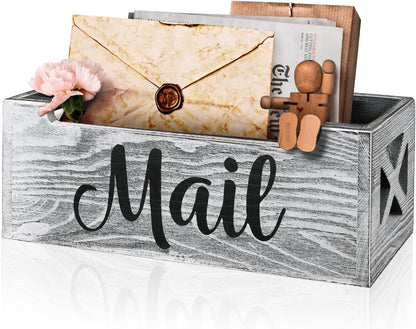 Wooden Mail Organizer Countertop