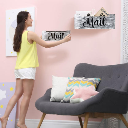 Wooden Mail Organizer Countertop