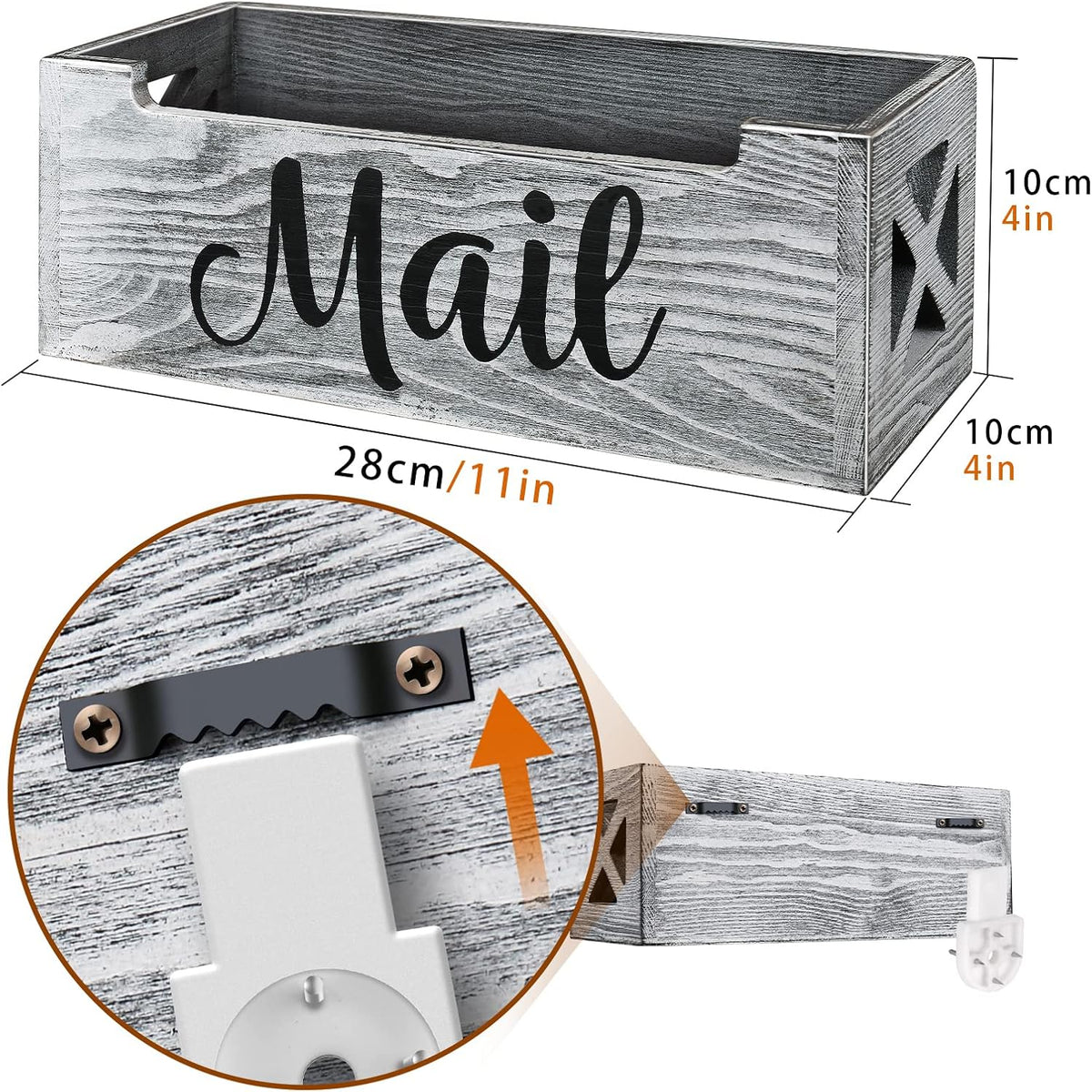 Wooden Mail Organizer Countertop