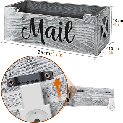 Wooden Mail Organizer Countertop