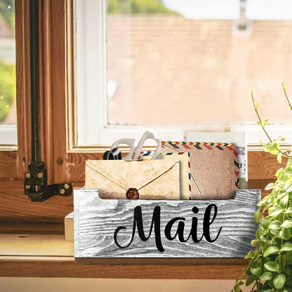 Wooden Mail Organizer Countertop