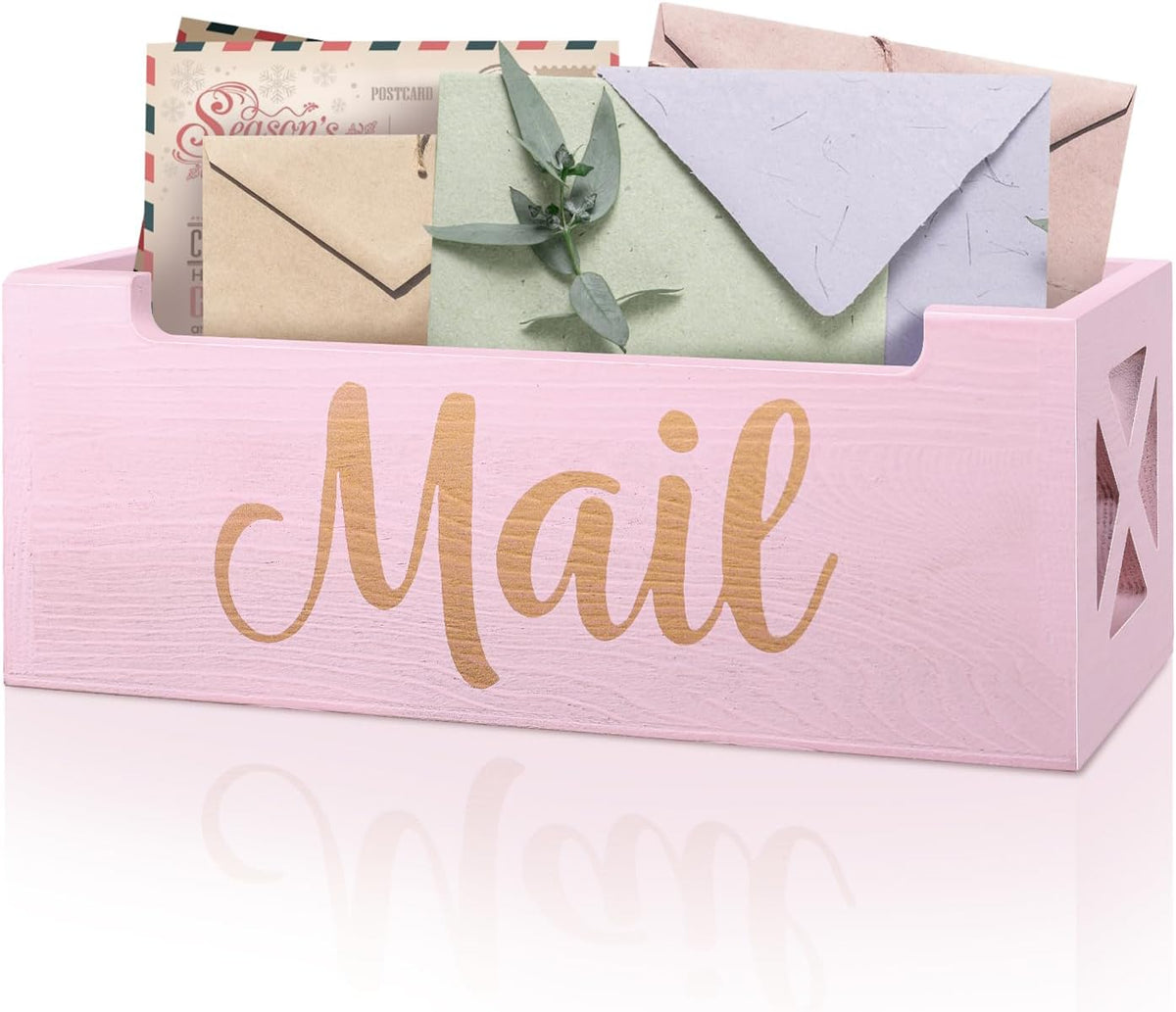 Wooden Mail Organizer Countertop