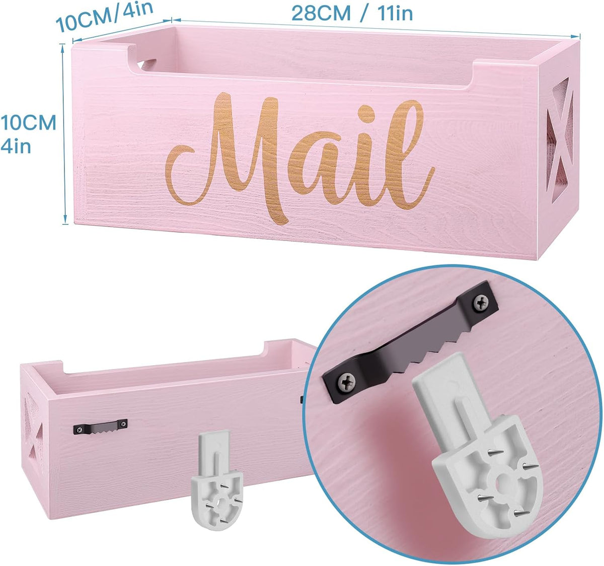 Wooden Mail Organizer Countertop
