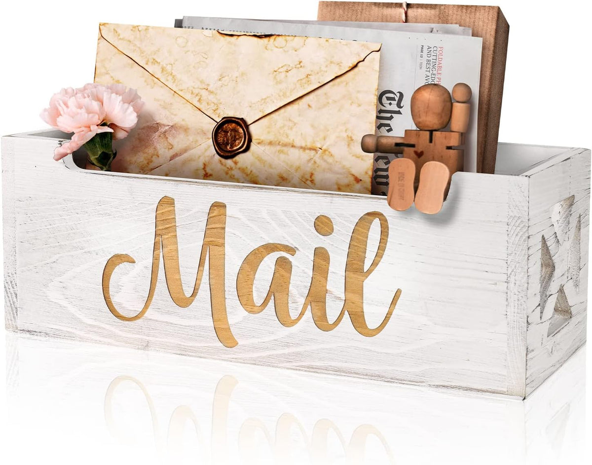 Wooden Mail Organizer Countertop