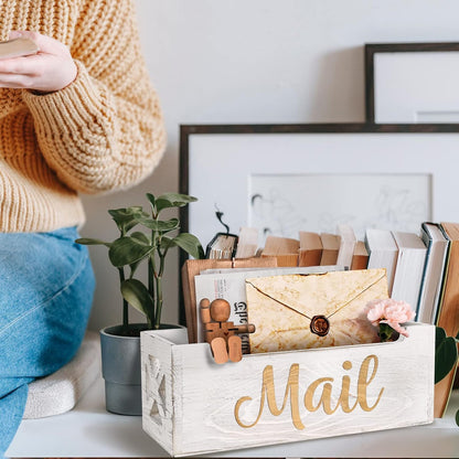 Wooden Mail Organizer Countertop