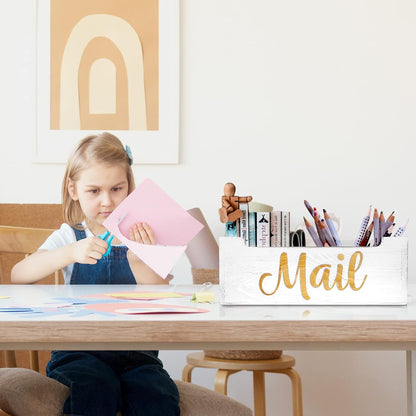 Wooden Mail Organizer Countertop