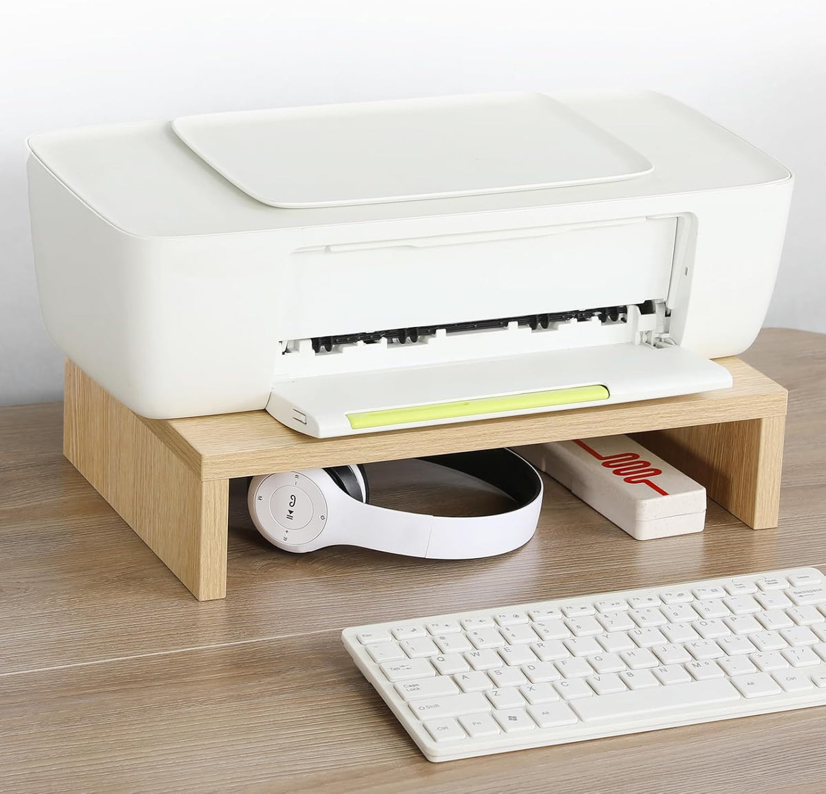 Wood Monitor Stand Riser for Desk - 14.2 inch, Small Laptop Stand