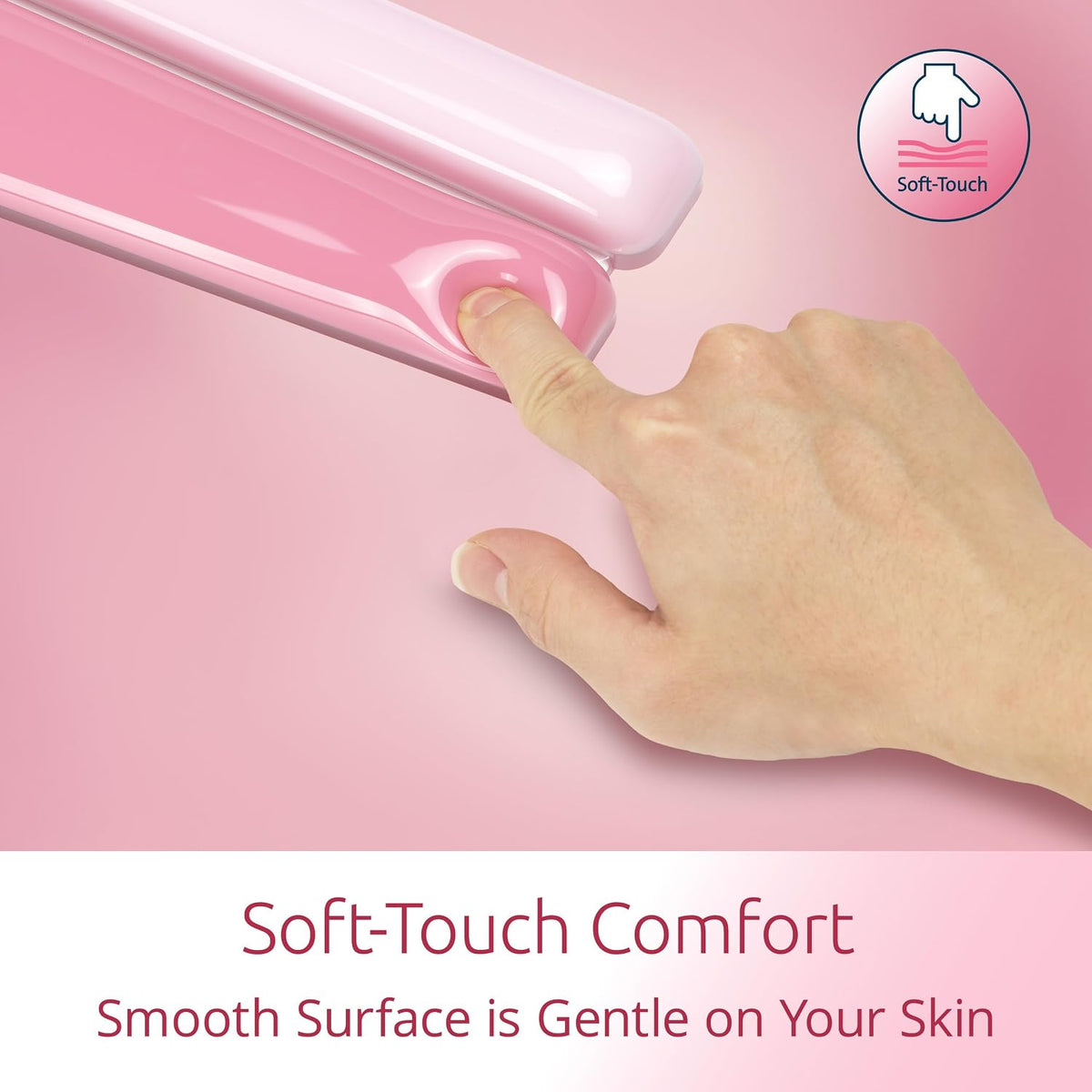 Duo Gel Mountain Wrist Rest for Keyboard, Wrist Pad for Full Size Keyboard, Ergonomic Wrist Pad for Computer, Non-Skid Computer Pad with Wrist Support, Pink K62677WW, 17.7" x 4.1"x 0.8”