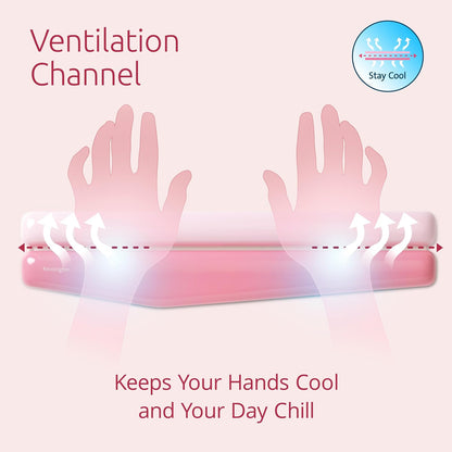 Duo Gel Mountain Wrist Rest for Keyboard, Wrist Pad for Full Size Keyboard, Ergonomic Wrist Pad for Computer, Non-Skid Computer Pad with Wrist Support, Pink K62677WW, 17.7" x 4.1"x 0.8”