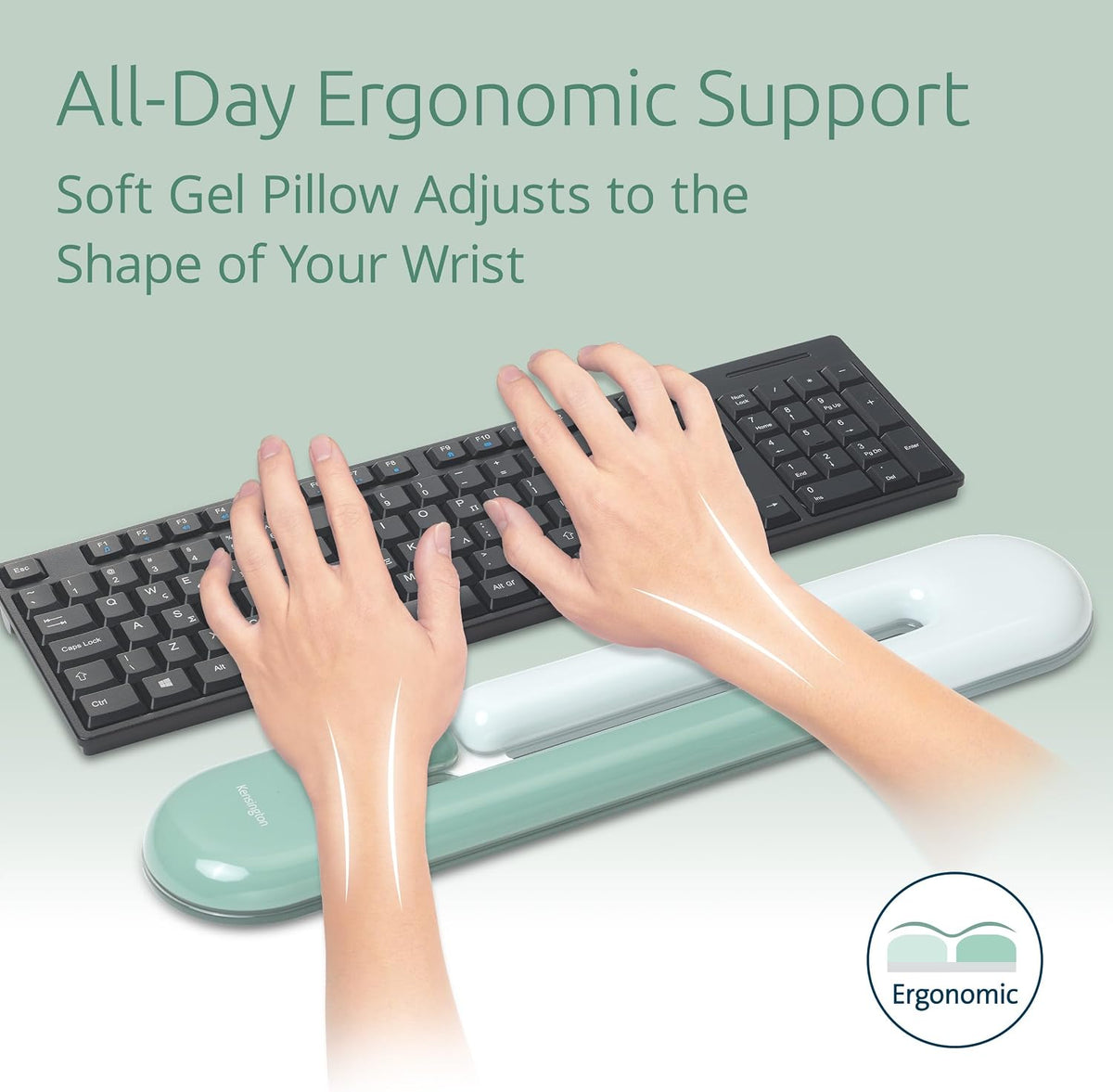 Duo Gel Mountain Wrist Rest for Keyboard, Wrist Pad for Full Size Keyboard, Ergonomic Wrist Pad for Computer, Non-Skid Computer Pad with Wrist Support, Pink K62677WW, 17.7" x 4.1"x 0.8”