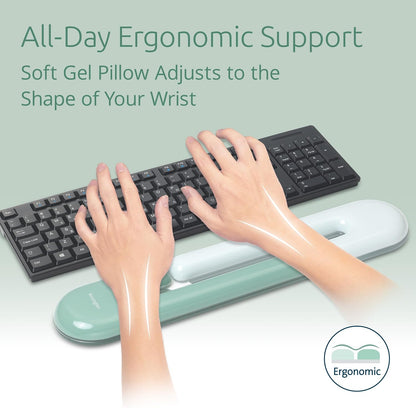 Duo Gel Mountain Wrist Rest for Keyboard, Wrist Pad for Full Size Keyboard, Ergonomic Wrist Pad for Computer, Non-Skid Computer Pad with Wrist Support, Pink K62677WW, 17.7" x 4.1"x 0.8”