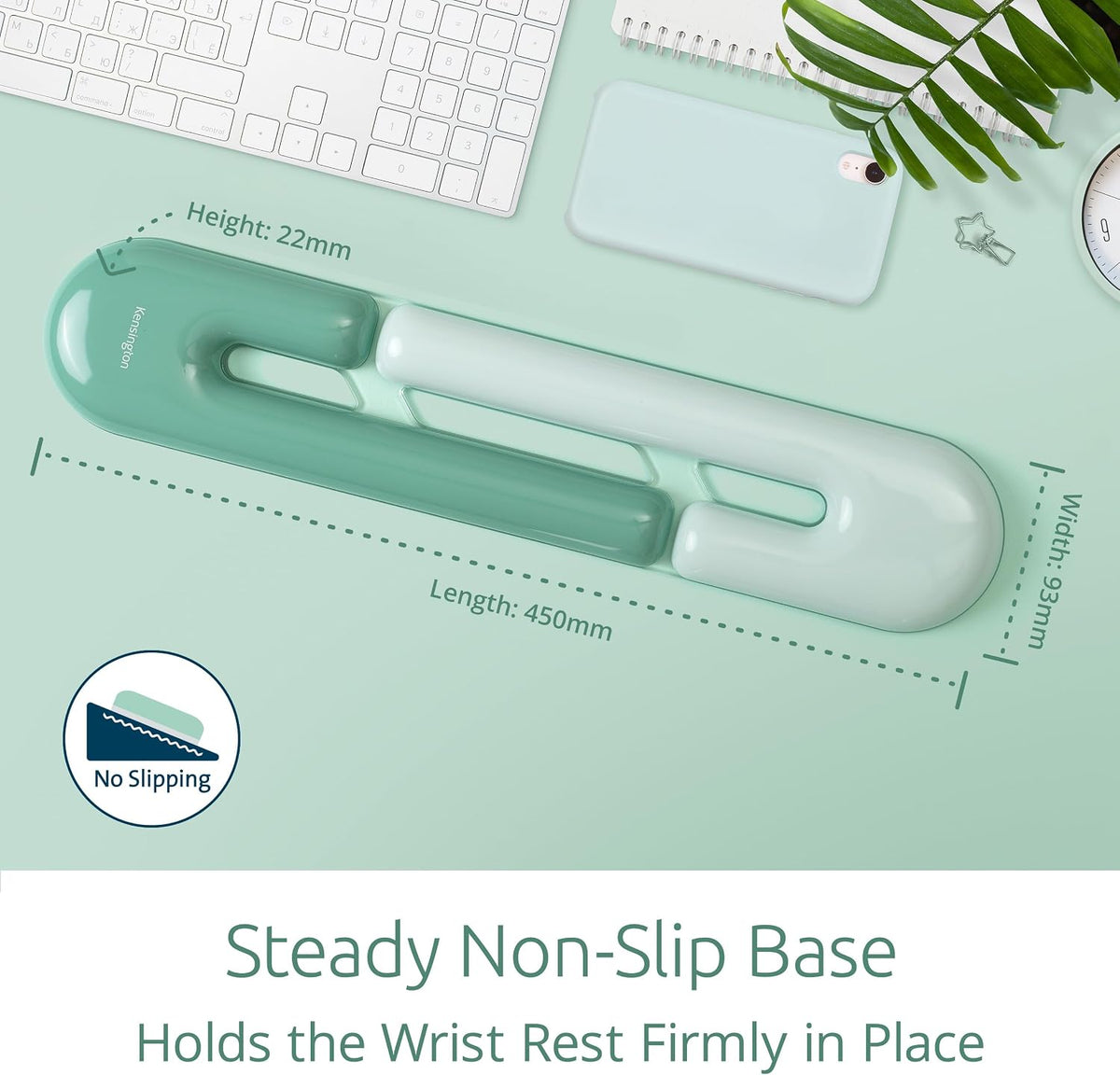 Duo Gel Mountain Wrist Rest for Keyboard, Wrist Pad for Full Size Keyboard, Ergonomic Wrist Pad for Computer, Non-Skid Computer Pad with Wrist Support, Pink K62677WW, 17.7" x 4.1"x 0.8”