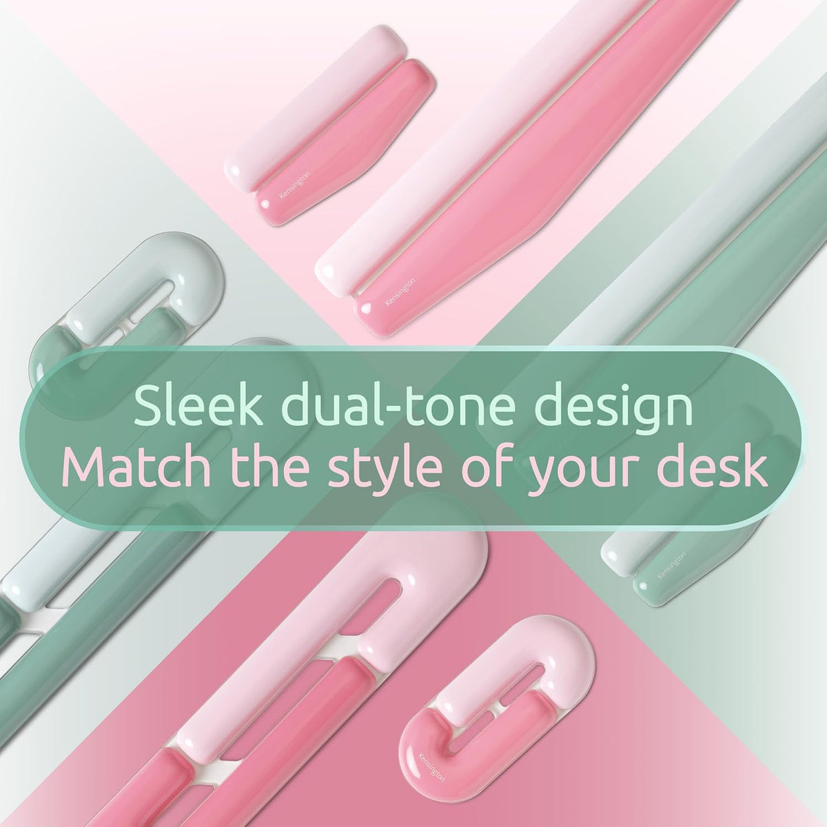 Duo Gel Mountain Wrist Rest for Keyboard, Wrist Pad for Full Size Keyboard, Ergonomic Wrist Pad for Computer, Non-Skid Computer Pad with Wrist Support, Pink K62677WW, 17.7" x 4.1"x 0.8”