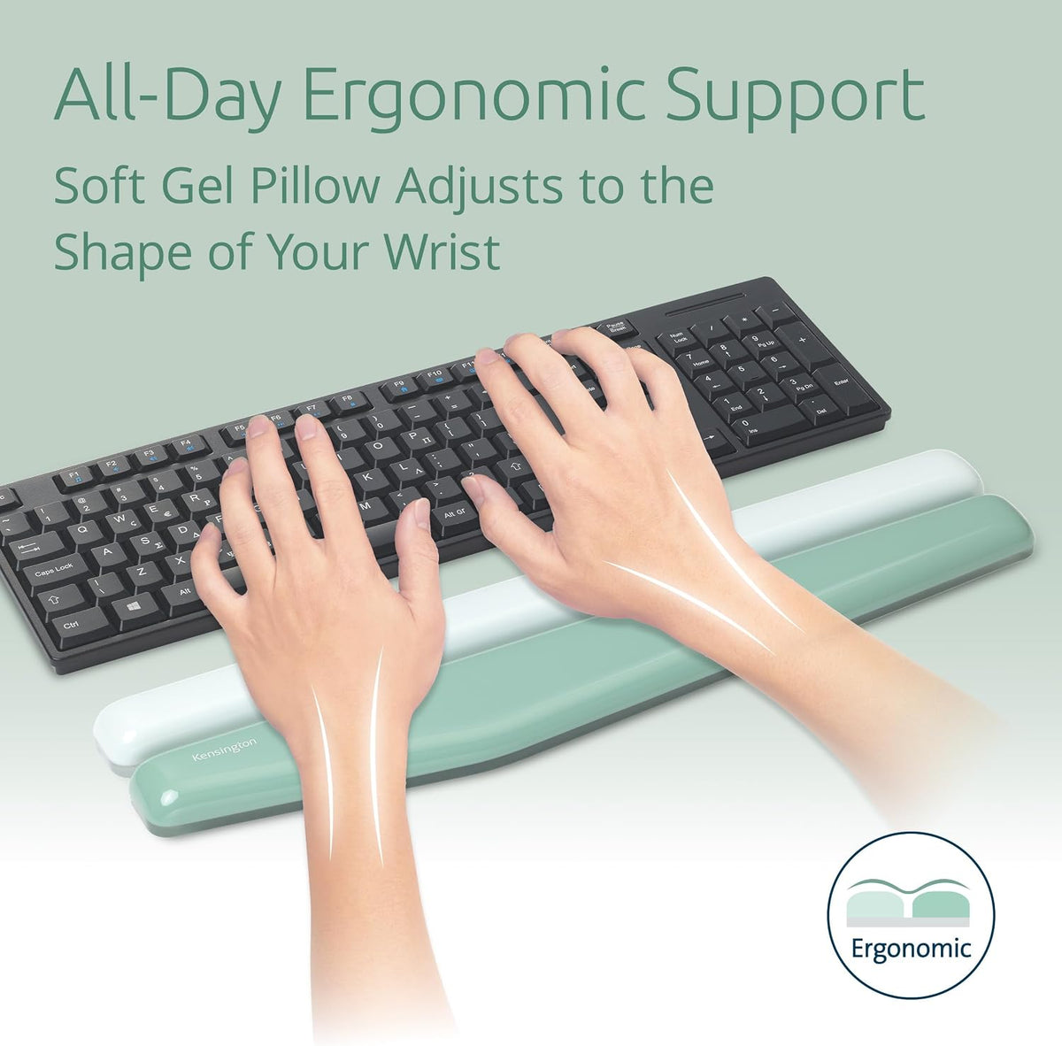 Duo Gel Mountain Wrist Rest for Keyboard, Wrist Pad for Full Size Keyboard, Ergonomic Wrist Pad for Computer, Non-Skid Computer Pad with Wrist Support, Pink K62677WW, 17.7" x 4.1"x 0.8”