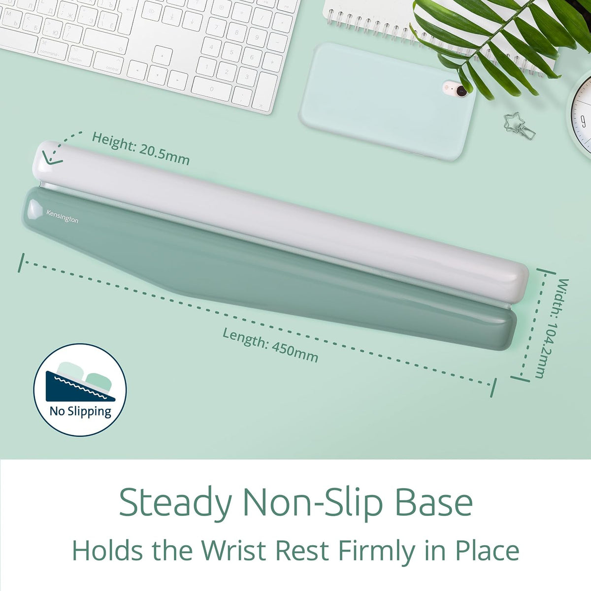 Duo Gel Mountain Wrist Rest for Keyboard, Wrist Pad for Full Size Keyboard, Ergonomic Wrist Pad for Computer, Non-Skid Computer Pad with Wrist Support, Pink K62677WW, 17.7" x 4.1"x 0.8”