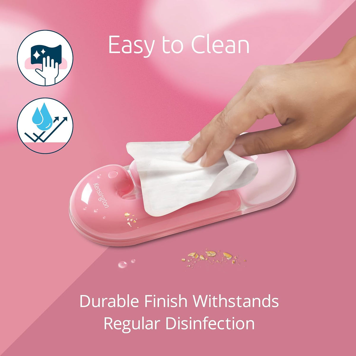 Duo Gel Mountain Wrist Rest for Keyboard, Wrist Pad for Full Size Keyboard, Ergonomic Wrist Pad for Computer, Non-Skid Computer Pad with Wrist Support, Pink K62677WW, 17.7" x 4.1"x 0.8”
