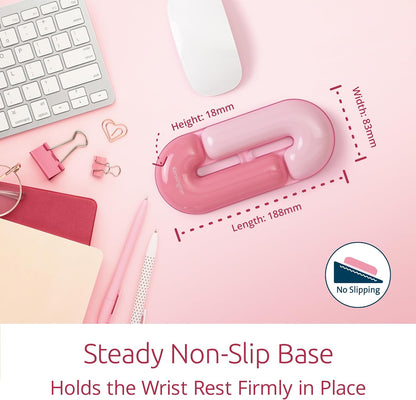 Duo Gel Mountain Wrist Rest for Keyboard, Wrist Pad for Full Size Keyboard, Ergonomic Wrist Pad for Computer, Non-Skid Computer Pad with Wrist Support, Pink K62677WW, 17.7" x 4.1"x 0.8”