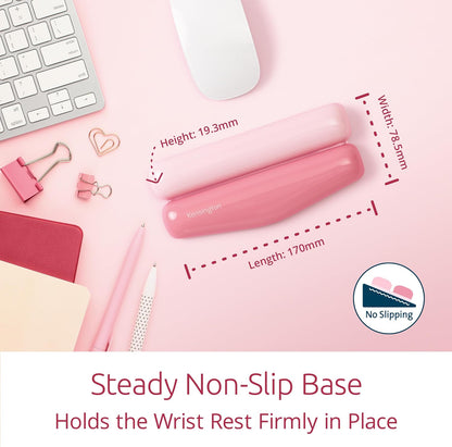 Duo Gel Mountain Wrist Rest for Keyboard, Wrist Pad for Full Size Keyboard, Ergonomic Wrist Pad for Computer, Non-Skid Computer Pad with Wrist Support, Pink K62677WW, 17.7" x 4.1"x 0.8”