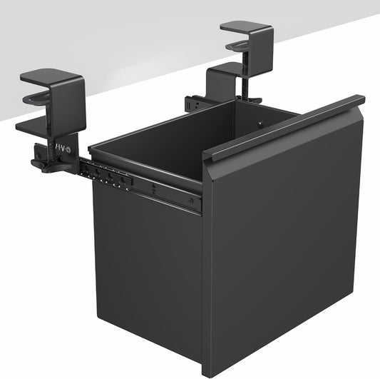 Black Clamp-on Under Desk Filing Cabinet, MOUNT-FCD1C-B