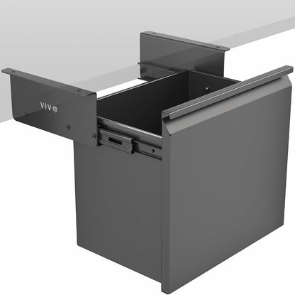 Black Clamp-on Under Desk Filing Cabinet, MOUNT-FCD1C-B