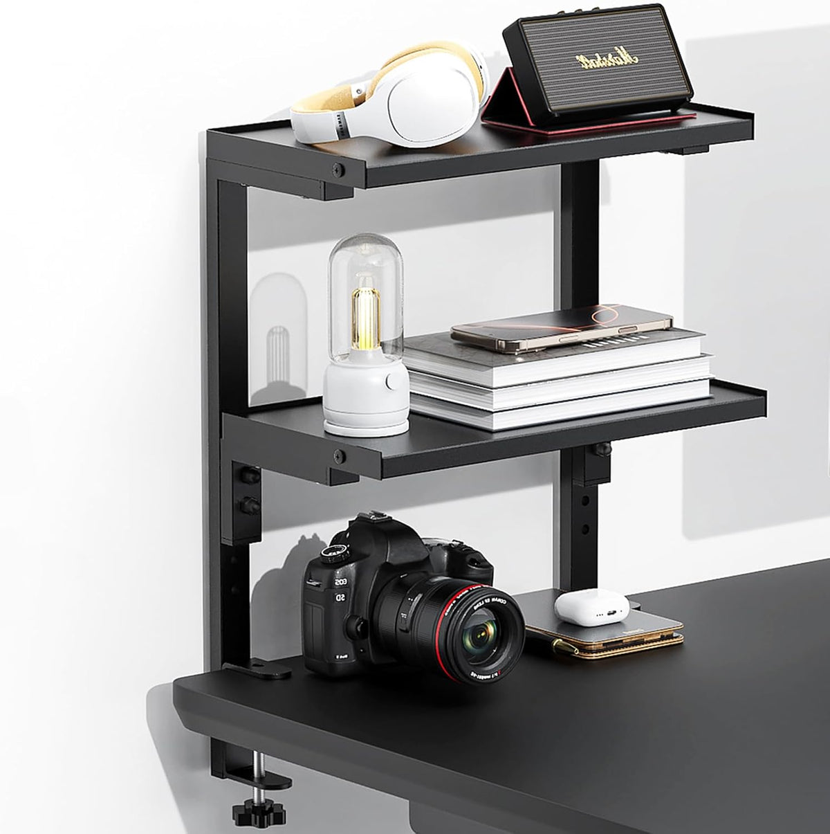 2 Tier Clamp on Desk Shelf
