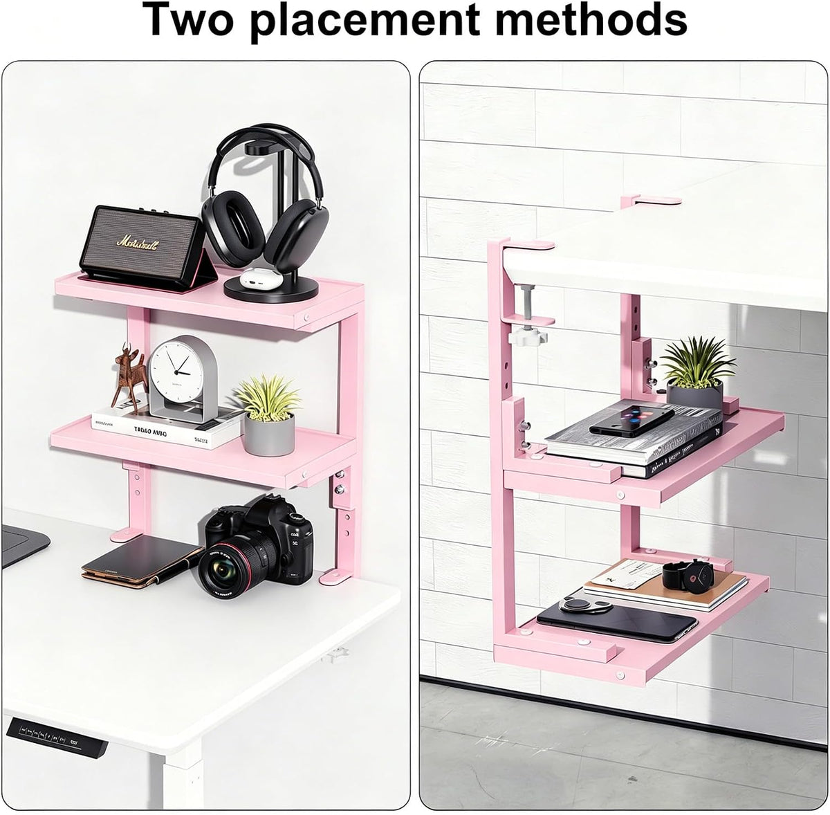 2 Tier Clamp on Desk Shelf