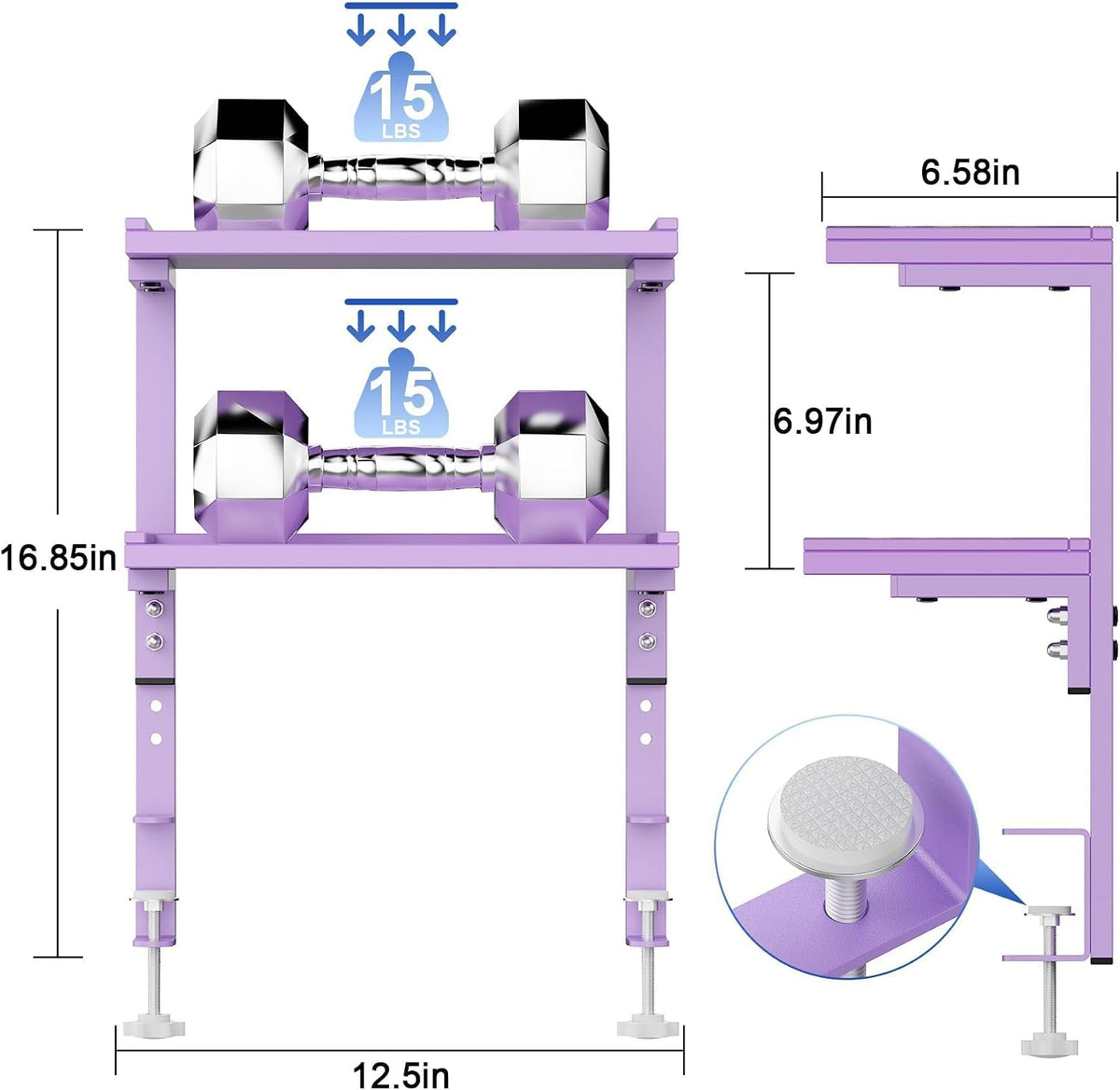 2 Tier Clamp on Desk Shelf