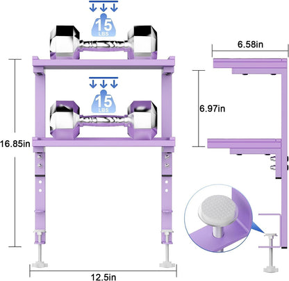 2 Tier Clamp on Desk Shelf