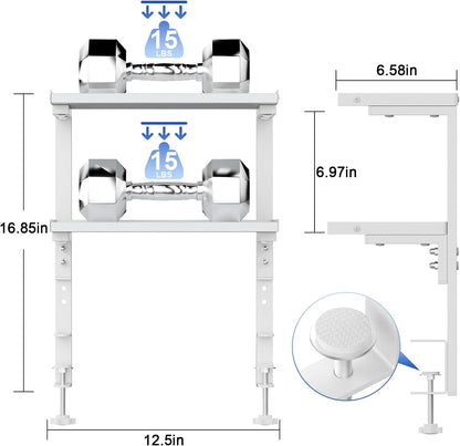 2 Tier Clamp on Desk Shelf