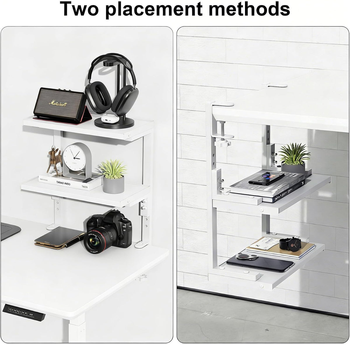 2 Tier Clamp on Desk Shelf