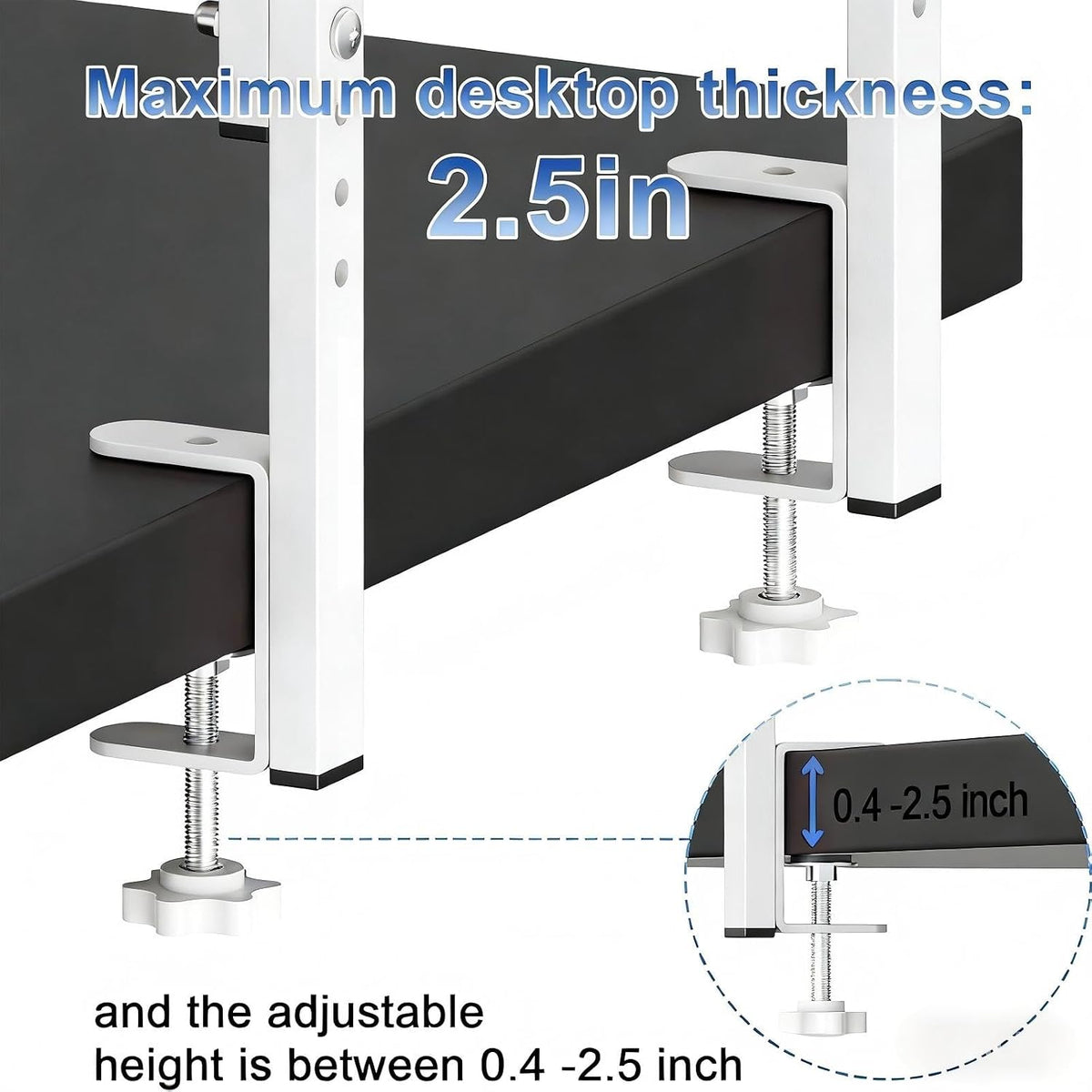 2 Tier Clamp on Desk Shelf