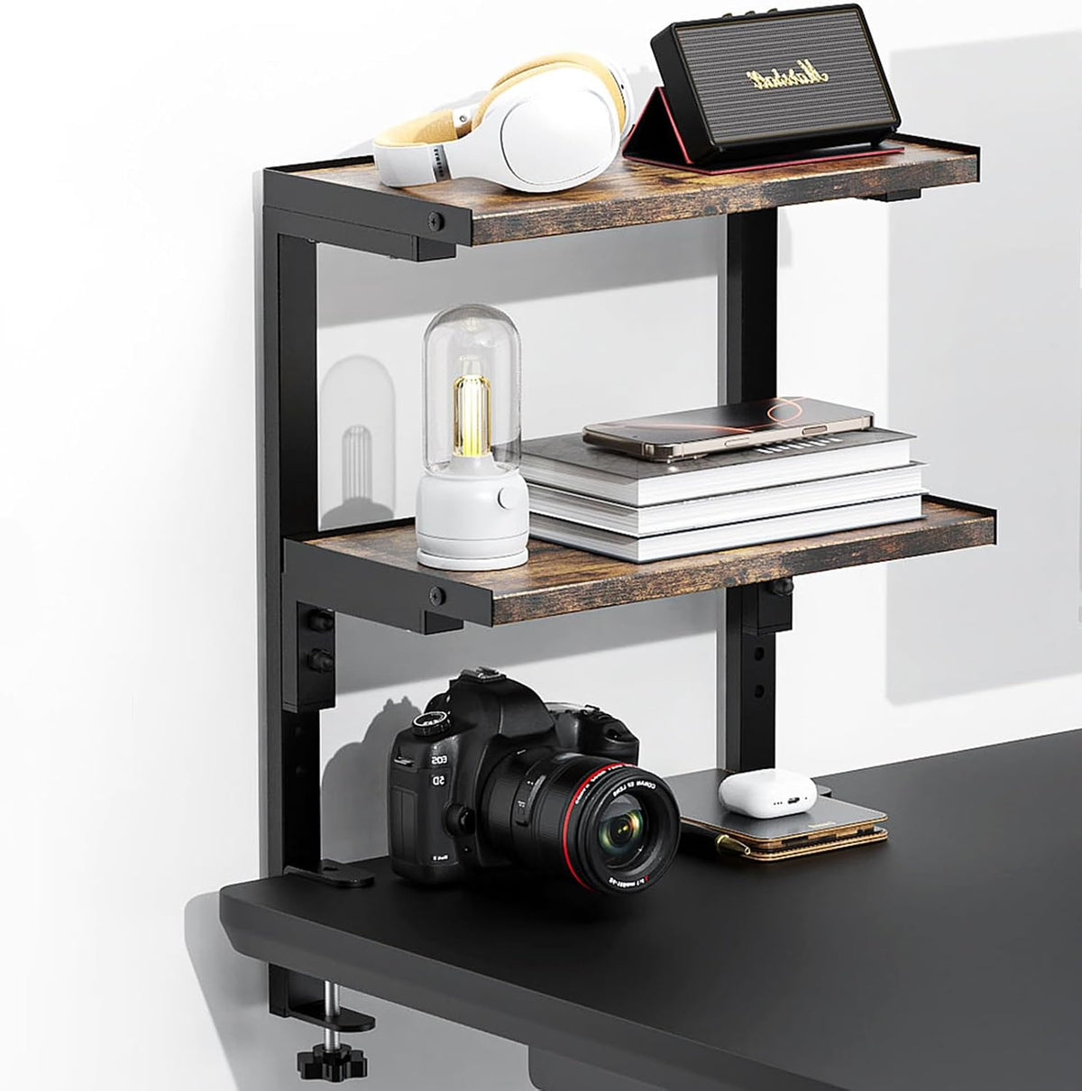 2 Tier Clamp on Desk Shelf