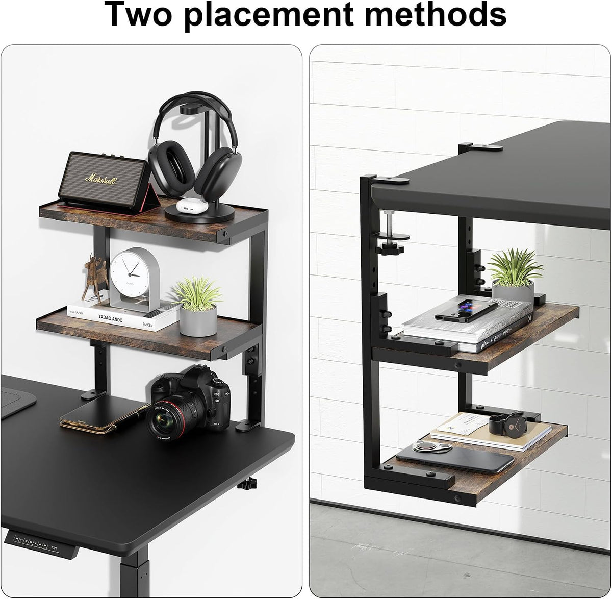 2 Tier Clamp on Desk Shelf