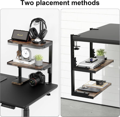 2 Tier Clamp on Desk Shelf