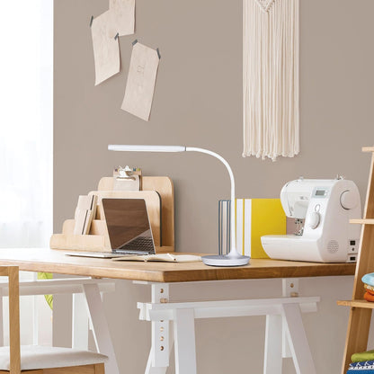 Extended Reach LED Desk Lamp, White