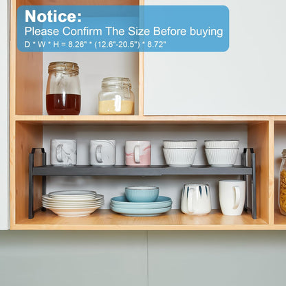 Expandable Cabinet Shelf Organizer, Adjustable kitchen Countertop Storage