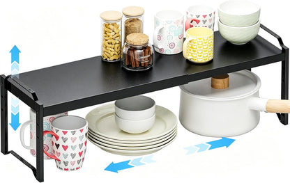 Expandable Cabinet Shelf Organizer, Adjustable kitchen Countertop Storage