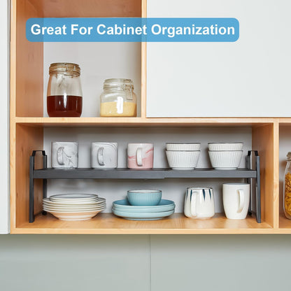 Expandable Cabinet Shelf Organizer, Adjustable kitchen Countertop Storage