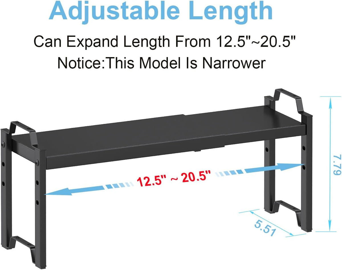 Expandable Cabinet Shelf Organizer, Adjustable kitchen Countertop Storage