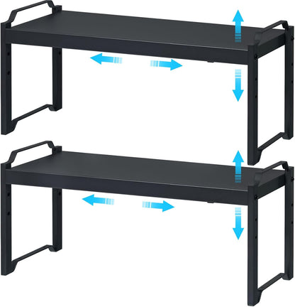 Expandable Cabinet Shelf Organizer, Adjustable kitchen Countertop Storage