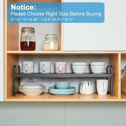 Expandable Cabinet Shelf Organizer, Adjustable kitchen Countertop Storage