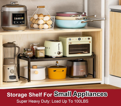 Expandable Cabinet Shelf Organizer, Adjustable kitchen Countertop Storage