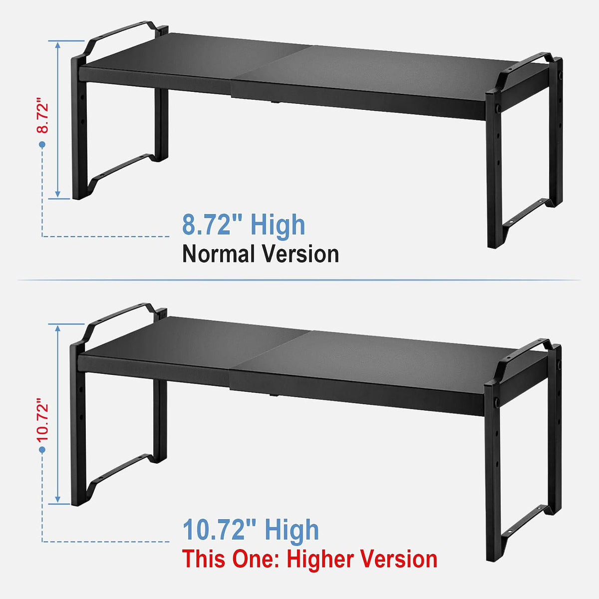 Expandable Cabinet Shelf Organizer, Adjustable kitchen Countertop Storage