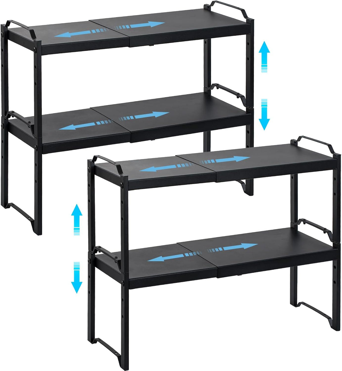 Expandable Cabinet Shelf Organizer, Adjustable kitchen Countertop Storage