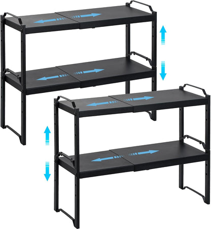 Expandable Cabinet Shelf Organizer, Adjustable kitchen Countertop Storage