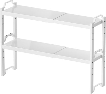 Expandable Cabinet Shelf Organizer, Adjustable kitchen Countertop Storage