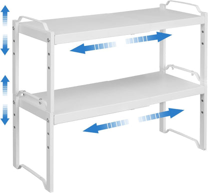 Expandable Cabinet Shelf Organizer, Adjustable kitchen Countertop Storage