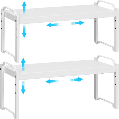 Expandable Cabinet Shelf Organizer, Adjustable kitchen Countertop Storage