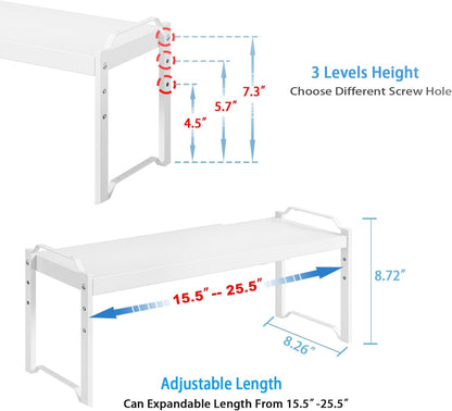 Expandable Cabinet Shelf Organizer, Adjustable kitchen Countertop Storage